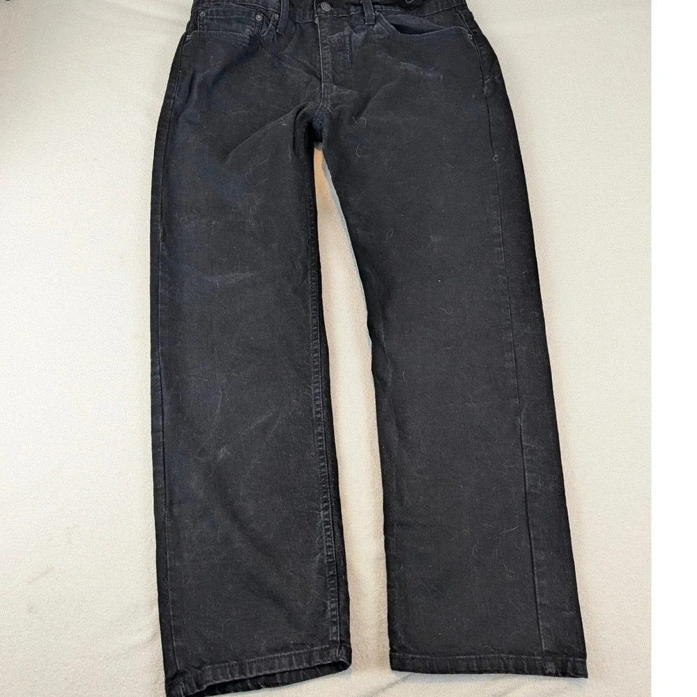 Levi's 505 Regular Fit Black Denim‎ Jeans Mens W36 L30 Classic Straight 5 Pocket